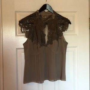 Karen Millen Silk & Lace Top